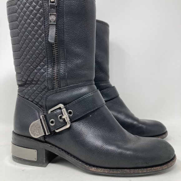 Vince Camuto Women's Black Biker Style Boots Sz 8M
